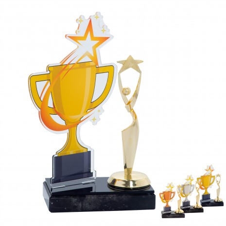 Star cup acrylic award with figure