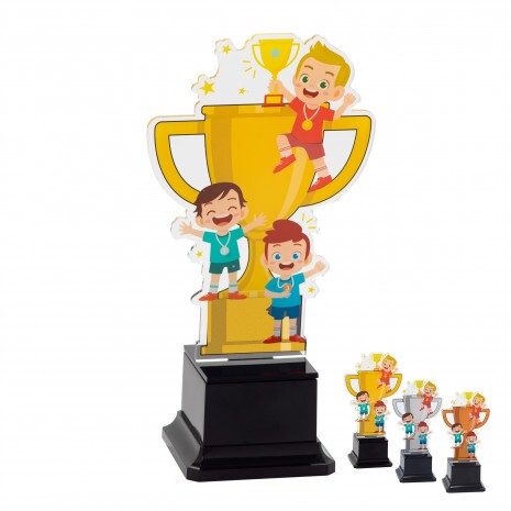 General boy kids acrylic trophy
