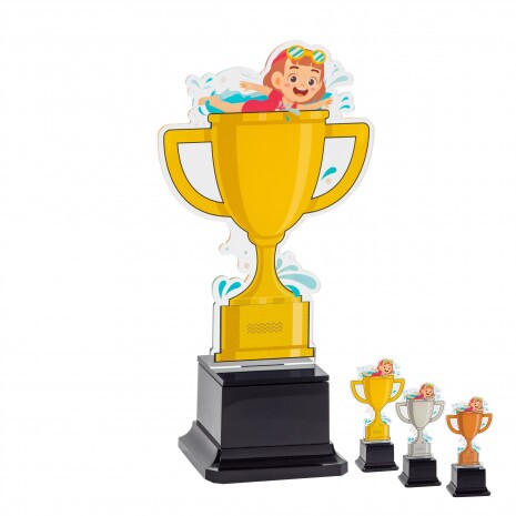 Swimmer girl kids acrylic trophy