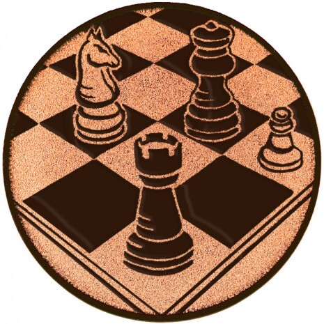 Chess medal insert bronze 25 mm