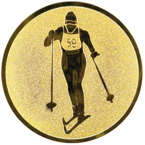 Cross-country skiing medal insert