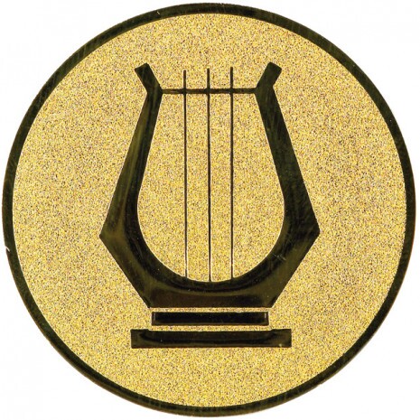 Music (harp) medal insert