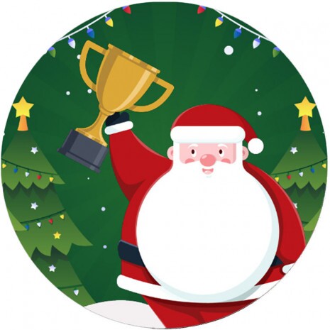 Santa Claus 2 medal insert 50 mm