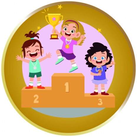 Kids general girl medal insert