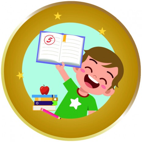 Student boy medal insert