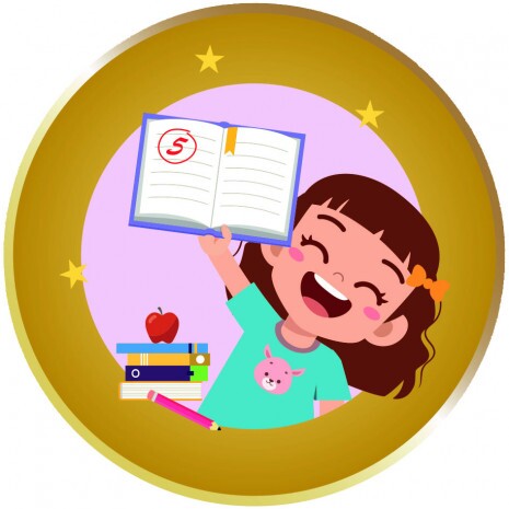 Student girl medal insert