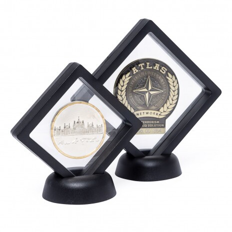 Plastic medal holder in black color