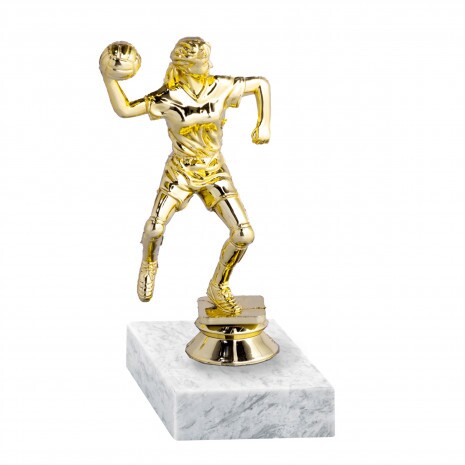Handball women golden figure with base