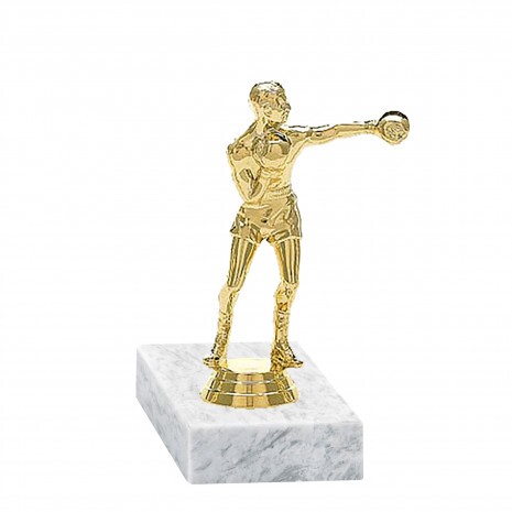 Boxer (male) golden figure with base