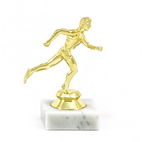 Running golden statue