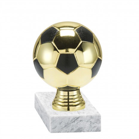 Football Ball gold-black figure with base