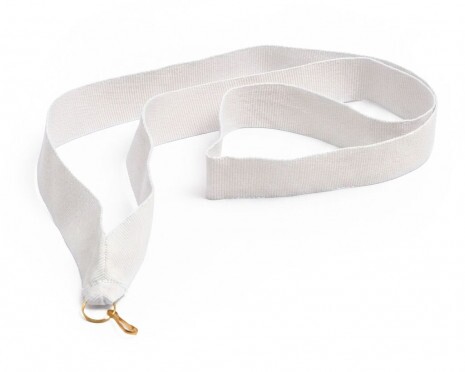 White 22 mm wide medal ribbon