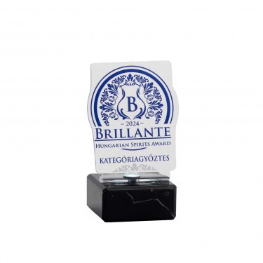 Standard acrylic award with marble base, standing (max. size 14x25 cm)