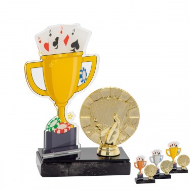 Poker cup acrylic award with figure