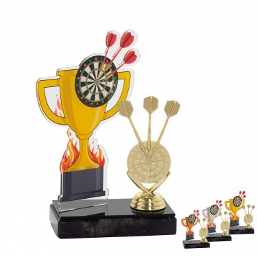 Darts cup acrylic award with figure