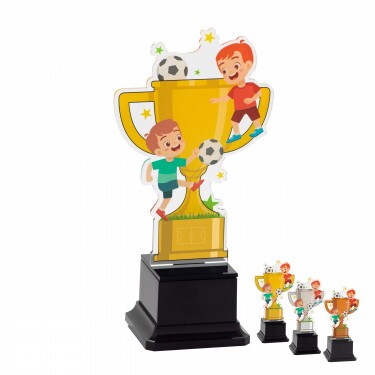 Football boys kids acrylic trophy