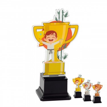 Martial artist kids acrylic trophy
