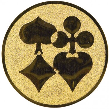 Playing cards medal insert