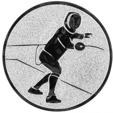 Fencing medal insert silver 25 mm
