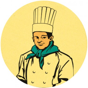 Chef medal insert gold 25 mm