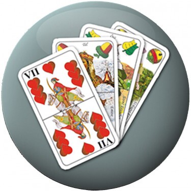German colored playing card medal insert 50 mm