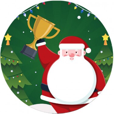 Santa Claus 2 medal insert 50 mm
