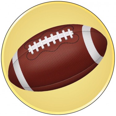 American football mefal insert 50 mm