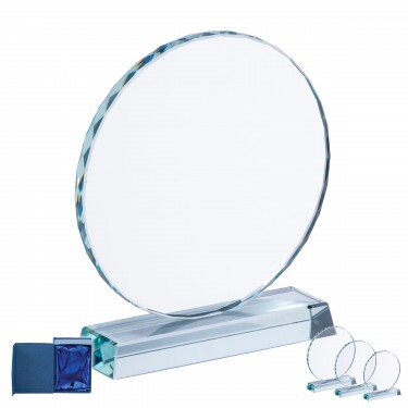 Lucinda engravable crystal award in gift box C