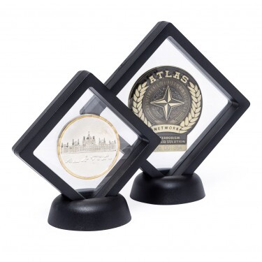 Plastic medal holder in black color