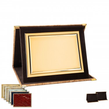 Wood effect plaque folder