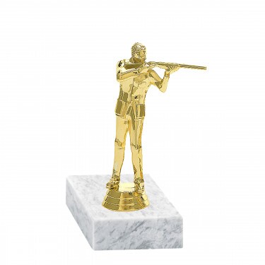 Hunter golden figure with base