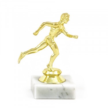 Running golden statue