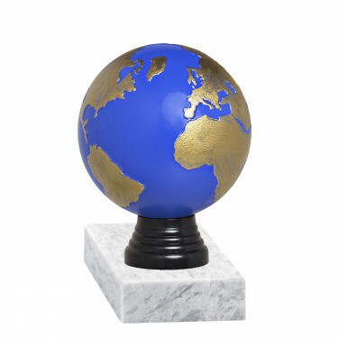 Globe colored figure with base