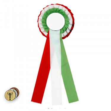 Red-white-green rosette