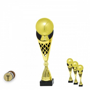 Tennis Ball on a black/gold trophy