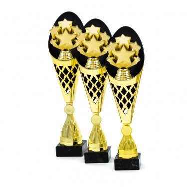 Stars on a black/gold trophy
