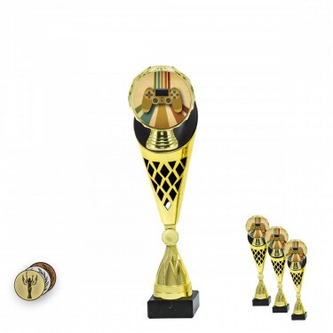 E-sport Playstation on a black/gold trophy