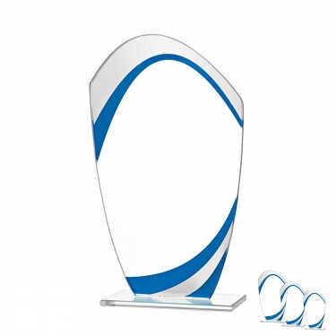 Glass trophy Aqua