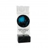 Standard acrylic award with marble base, standing (max. size 14x25 cm)