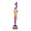 Premium acrylic column with metal-look inscription, marble base (max. size 7.1x37 cm)