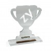 Premium acrylic award with acrylic base, standing