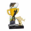 Fishing cup acrylic award with figure