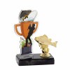 Fishing cup acrylic award with figure