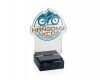 Standard acrylic award with marble base, standing (max. size 14x25 cm)