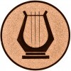Music (harp) medal insert