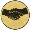 Handshake medal insert