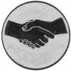 Handshake medal insert