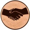 Handshake medal insert