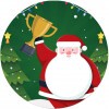 Santa Claus 2 medal insert 50 mm