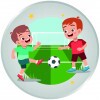 Kids football boy medal insert